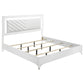 Cassia Eastern King LED Panel Bed White High Gloss - Discount Furniture Connection