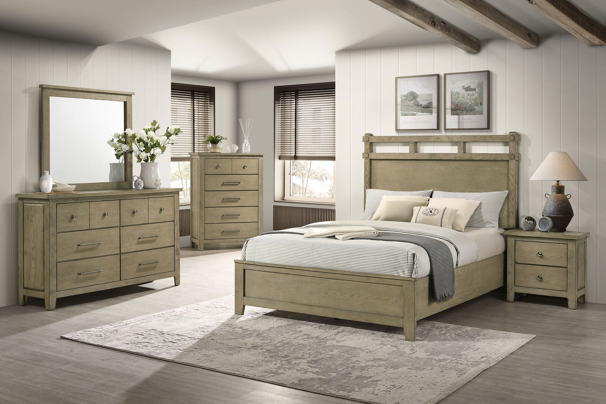Hazlewood 5-drawer Bedroom Chest of Drawers Vineyard Oak - Discount Furniture Connection