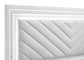 Cassia Eastern King LED Panel Bed White High Gloss - Discount Furniture Connection