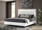 Cassia Eastern King LED Panel Bed White High Gloss - Discount Furniture Connection