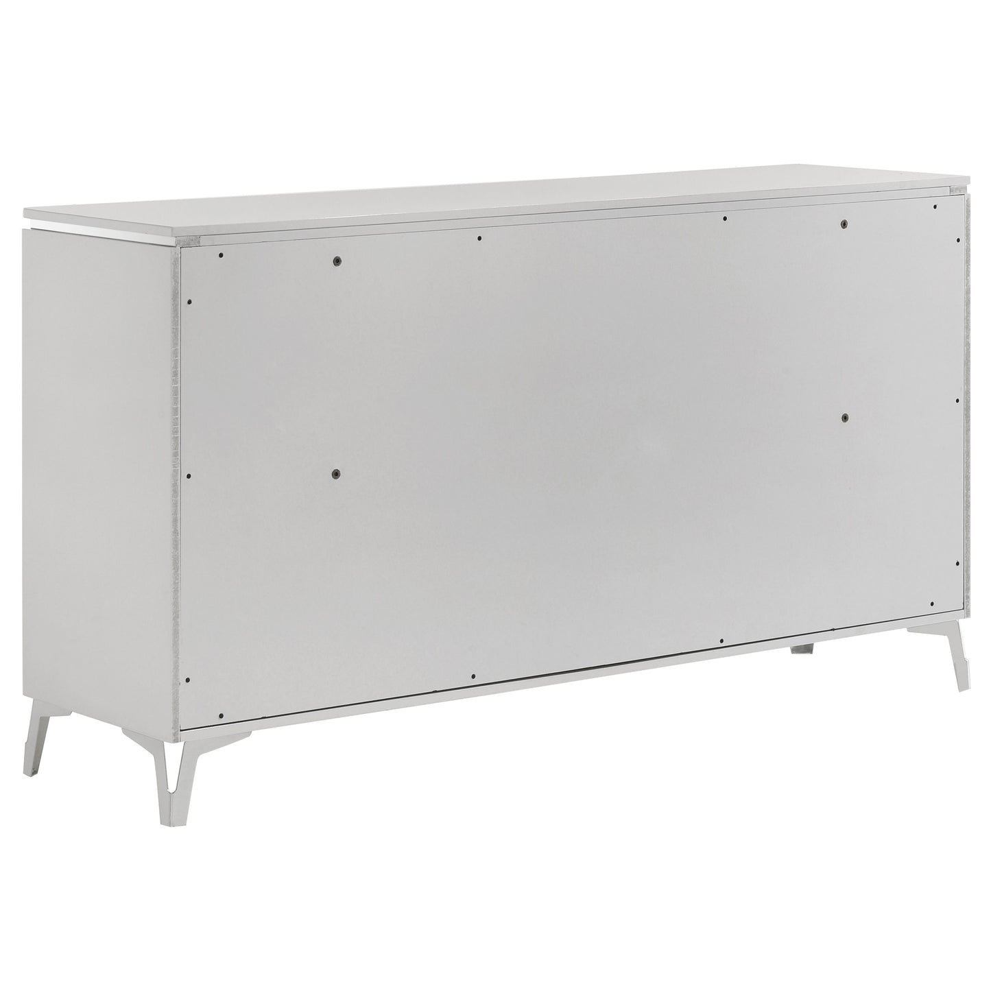 Cassia 4-piece Eastern King LED Bedroom Set White High Gloss - Discount Furniture Connection