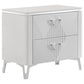 Cassia 4-piece Eastern King LED Bedroom Set White High Gloss - Discount Furniture Connection
