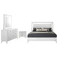 Cassia 4-piece Queen LED Bedroom Set White High Gloss - Discount Furniture Connection