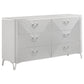 Cassia 4-piece Queen LED Bedroom Set White High Gloss - Discount Furniture Connection