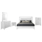Cassia 5-piece Queen LED Bedroom Set White High Gloss - Discount Furniture Connection