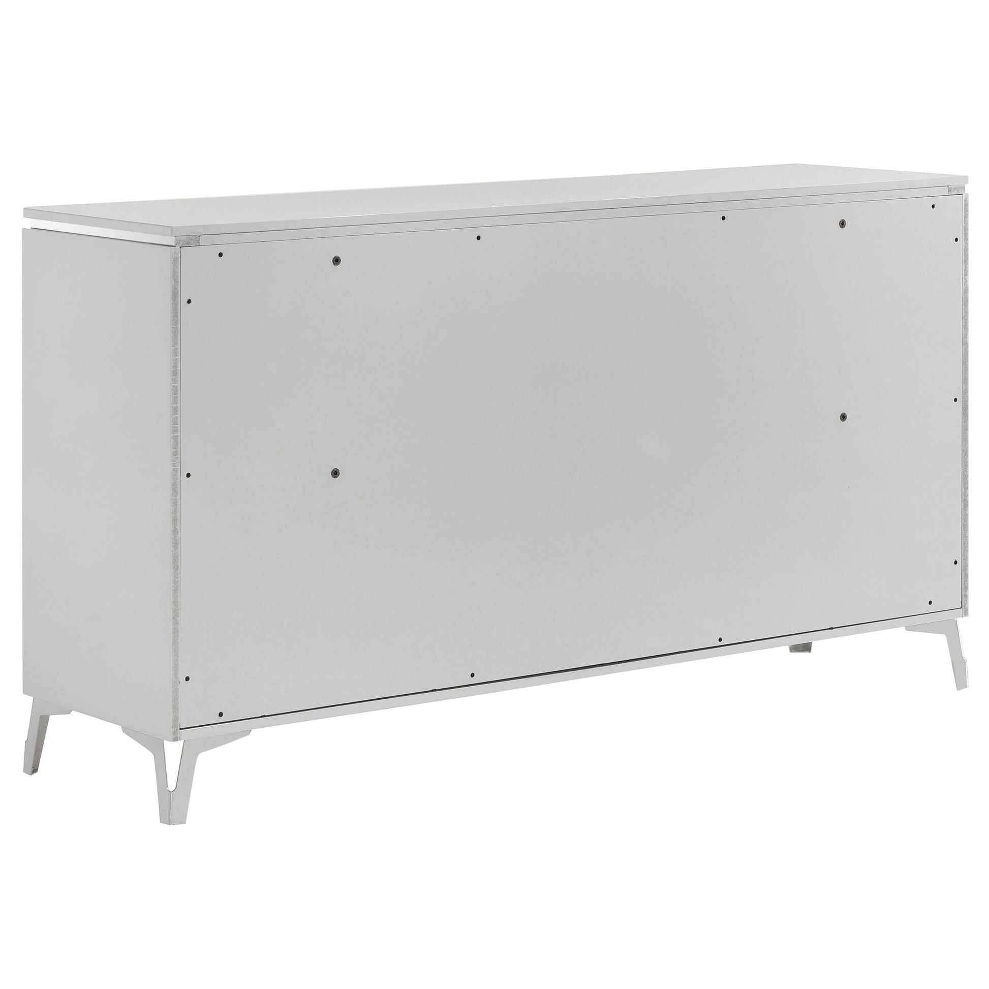 Cassia 5-piece Queen LED Bedroom Set White High Gloss - Discount Furniture Connection