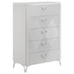 Cassia 5-piece Queen LED Bedroom Set White High Gloss - Discount Furniture Connection