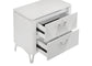 Cassia 2-drawer Nightstand Bedside Table White High Gloss