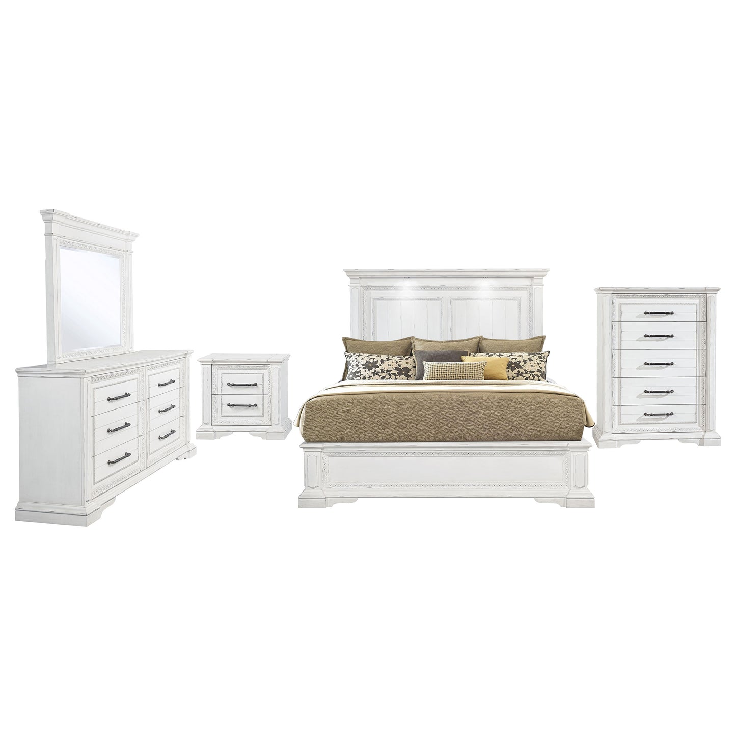 McKinney 5-piece Queen Bedroom Set Vintage White