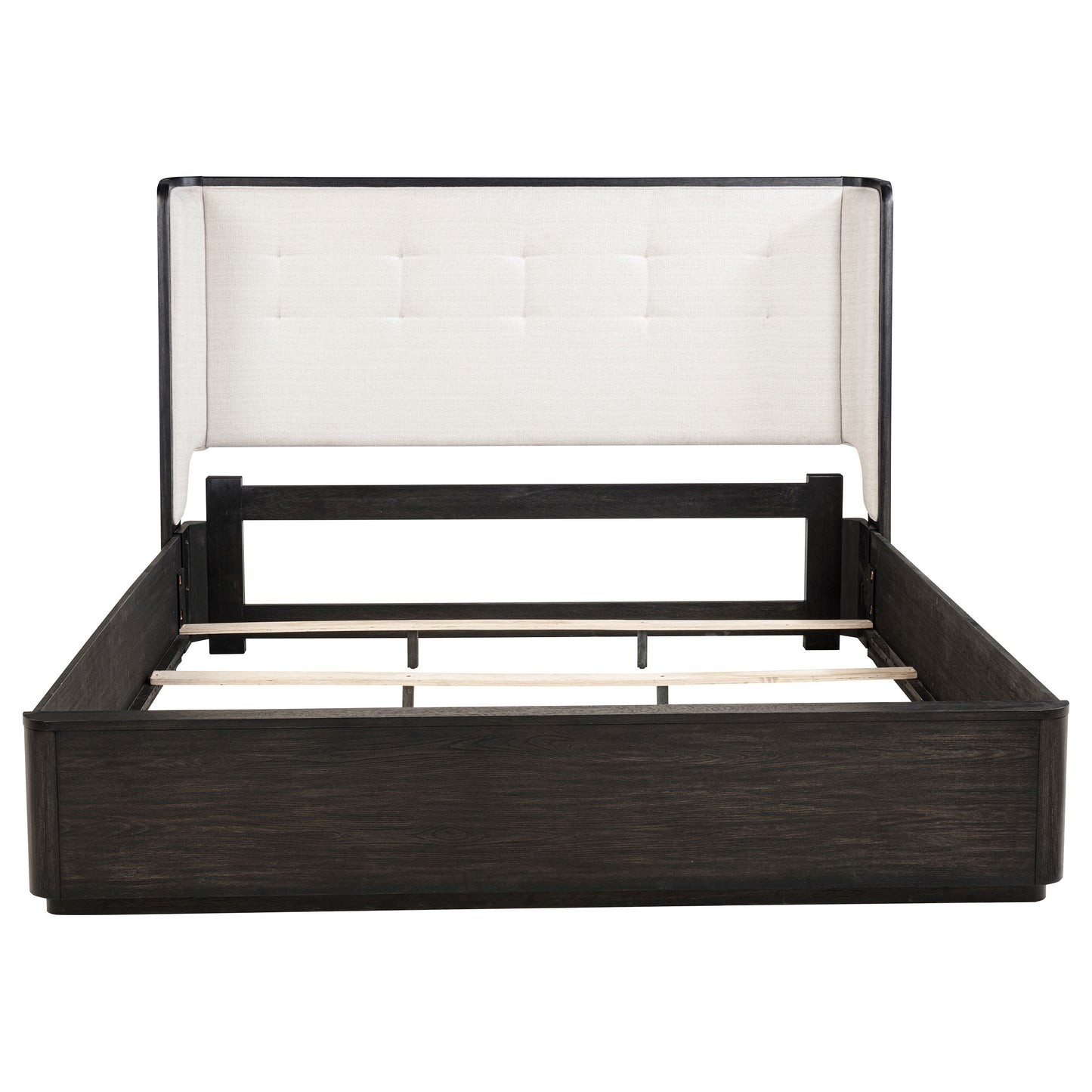 Leandro 55-inch Queen Wingback Bed Burnished Black