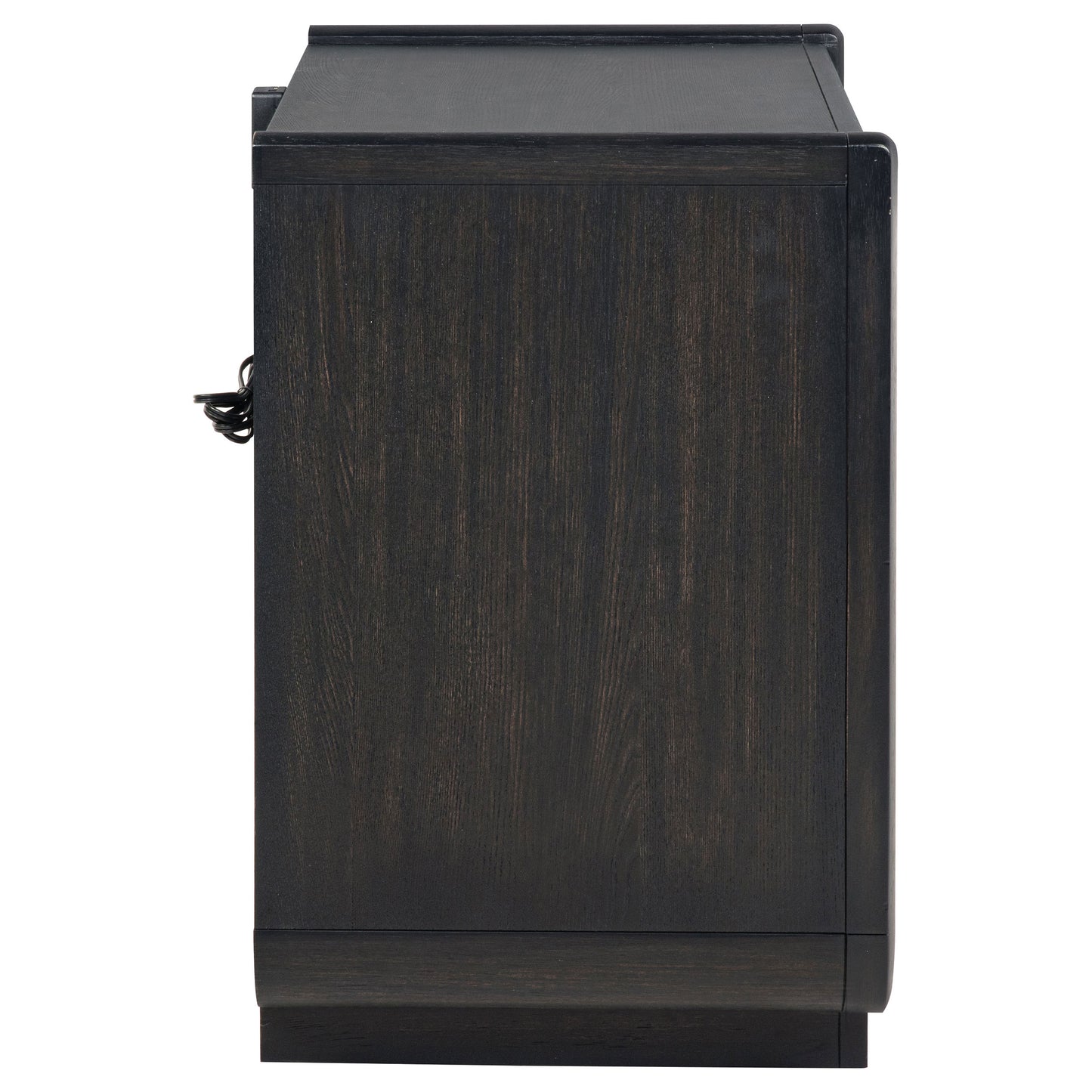 Leandro 2-drawer LED Nightstand with USB Burnished Black