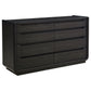 Leandro 8-drawer Bedroom Dresser Cabinet Burnished Black - Discount Furniture Connection