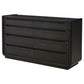 Leandro 8-drawer Bedroom Dresser Cabinet Burnished Black - Discount Furniture Connection