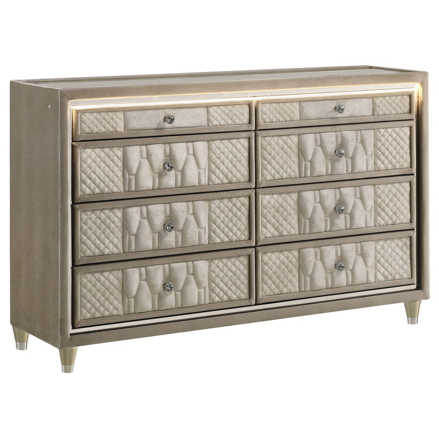 Lorient 5-piece Queen Bedroom Set Ivory and Camel - Discount Furniture Connection