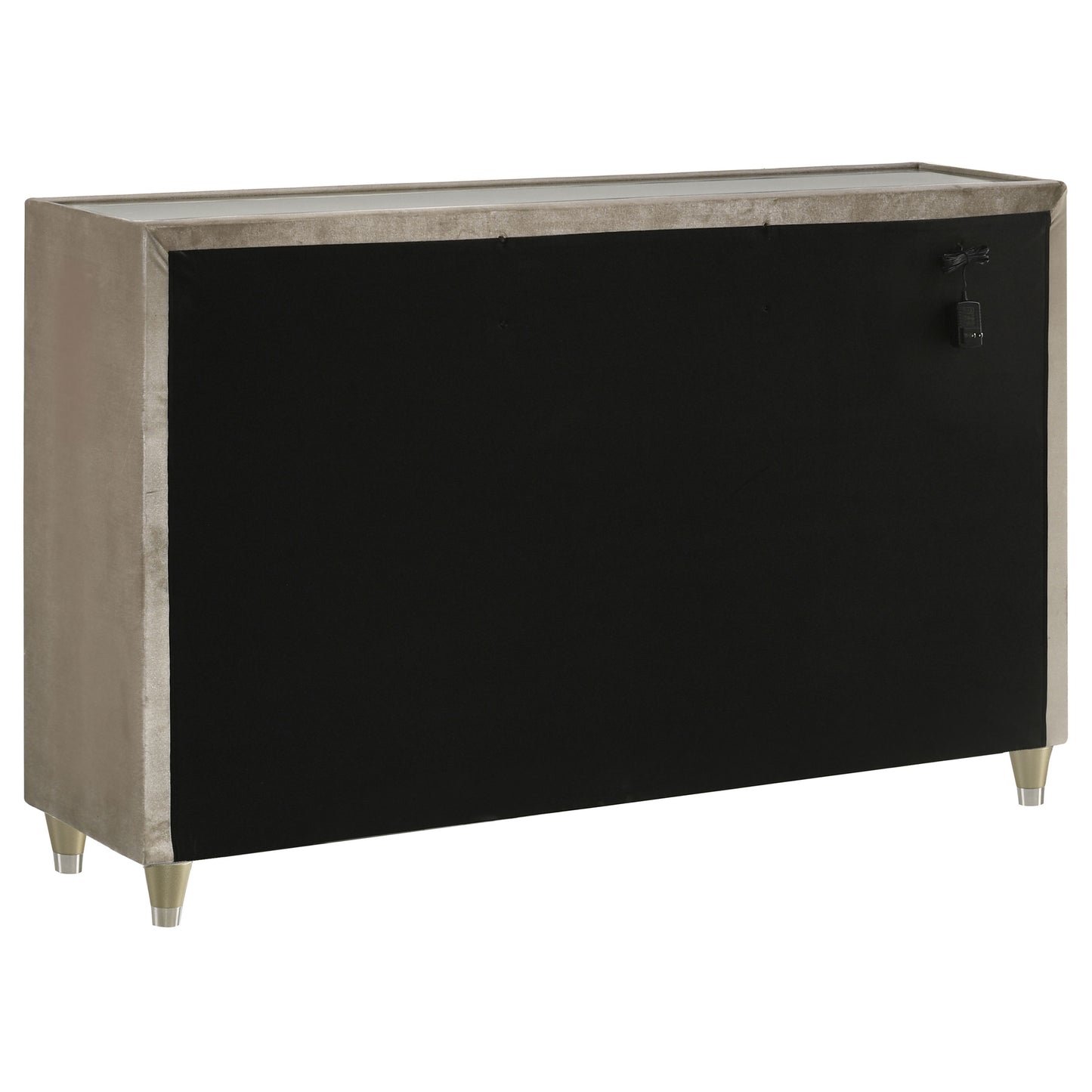 Lorient 8-drawer LED Bedroom Dresser Cabinet Ivory and Camel - Discount Furniture Connection