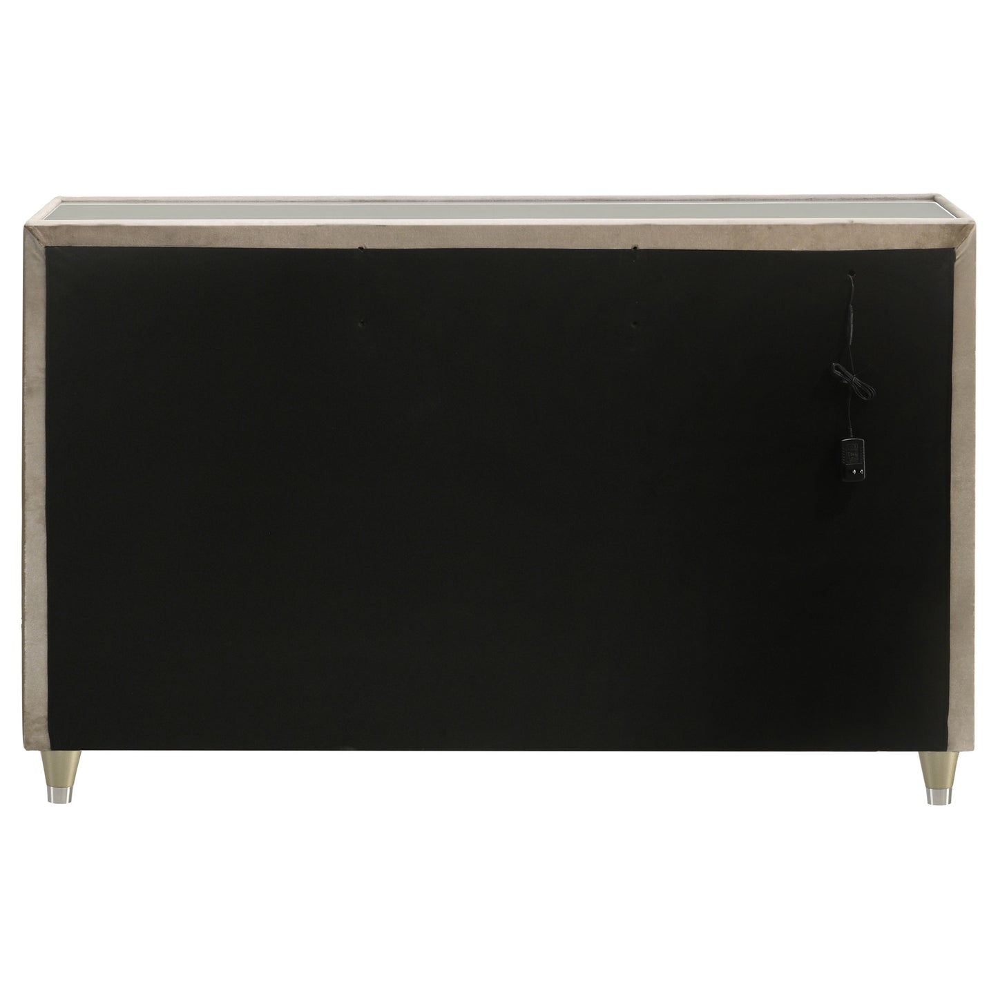 Lorient 8-drawer LED Bedroom Dresser Cabinet Ivory and Camel - Discount Furniture Connection