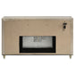 Lorient 8-drawer LED Bedroom Flame Box Dresser Ivory Camel
