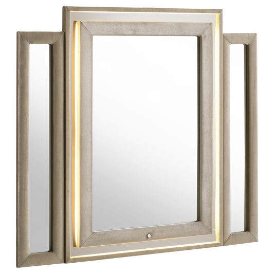 Lorient LED Dresser Mirror Ivory and Camel