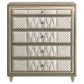 Lorient 5-drawer LED Chest of Drawers Ivory and Camel