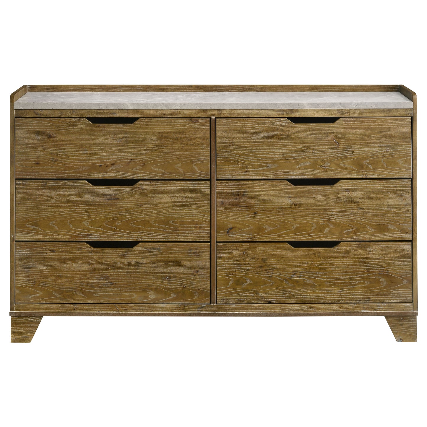 Henderson 6-drawer Bedroom Dresser Cabinet Medium Oak - Discount Furniture Connection