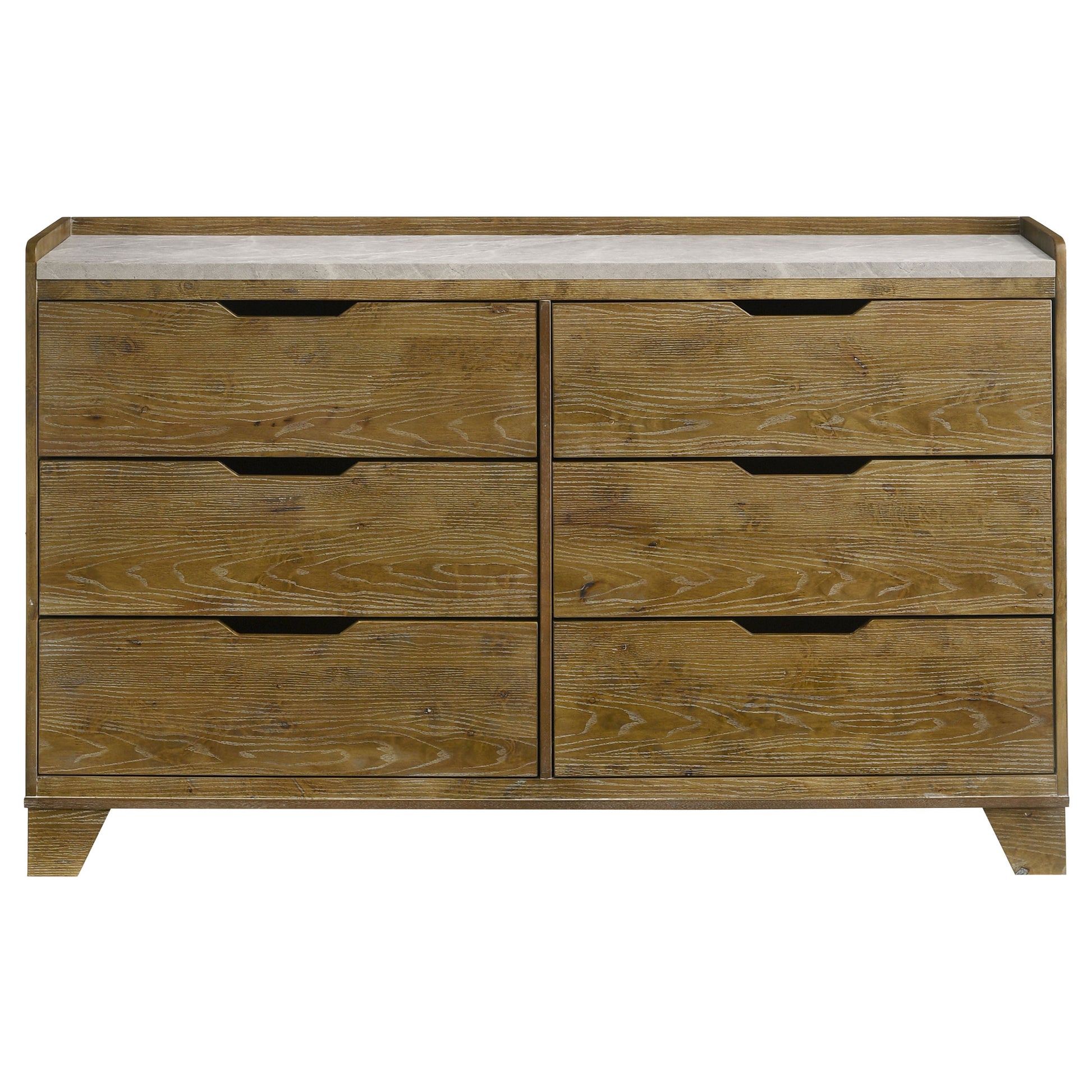 Henderson 6-drawer Bedroom Dresser Cabinet Medium Oak - Discount Furniture Connection