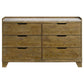 Henderson 6-drawer Bedroom Dresser Cabinet Medium Oak - Discount Furniture Connection