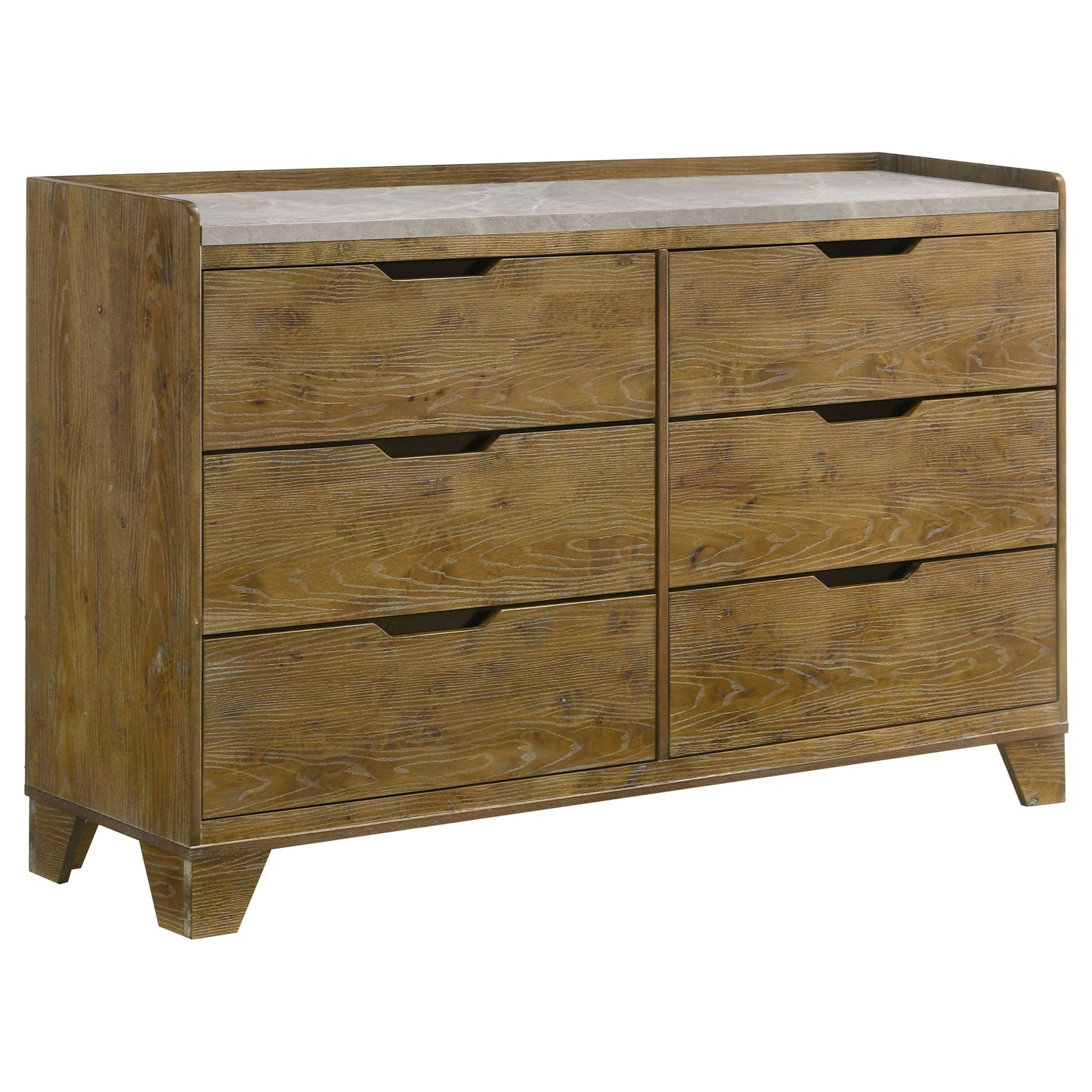 Henderson 6-drawer Bedroom Dresser Cabinet Medium Oak - Discount Furniture Connection