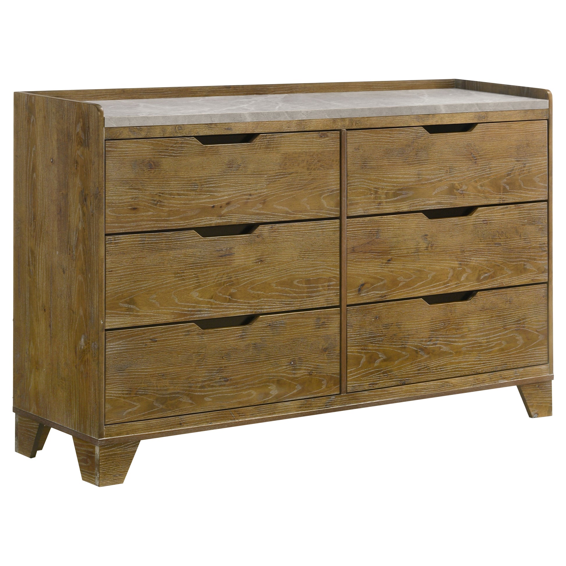 Henderson 6-drawer Bedroom Dresser Cabinet Medium Oak - Discount Furniture Connection