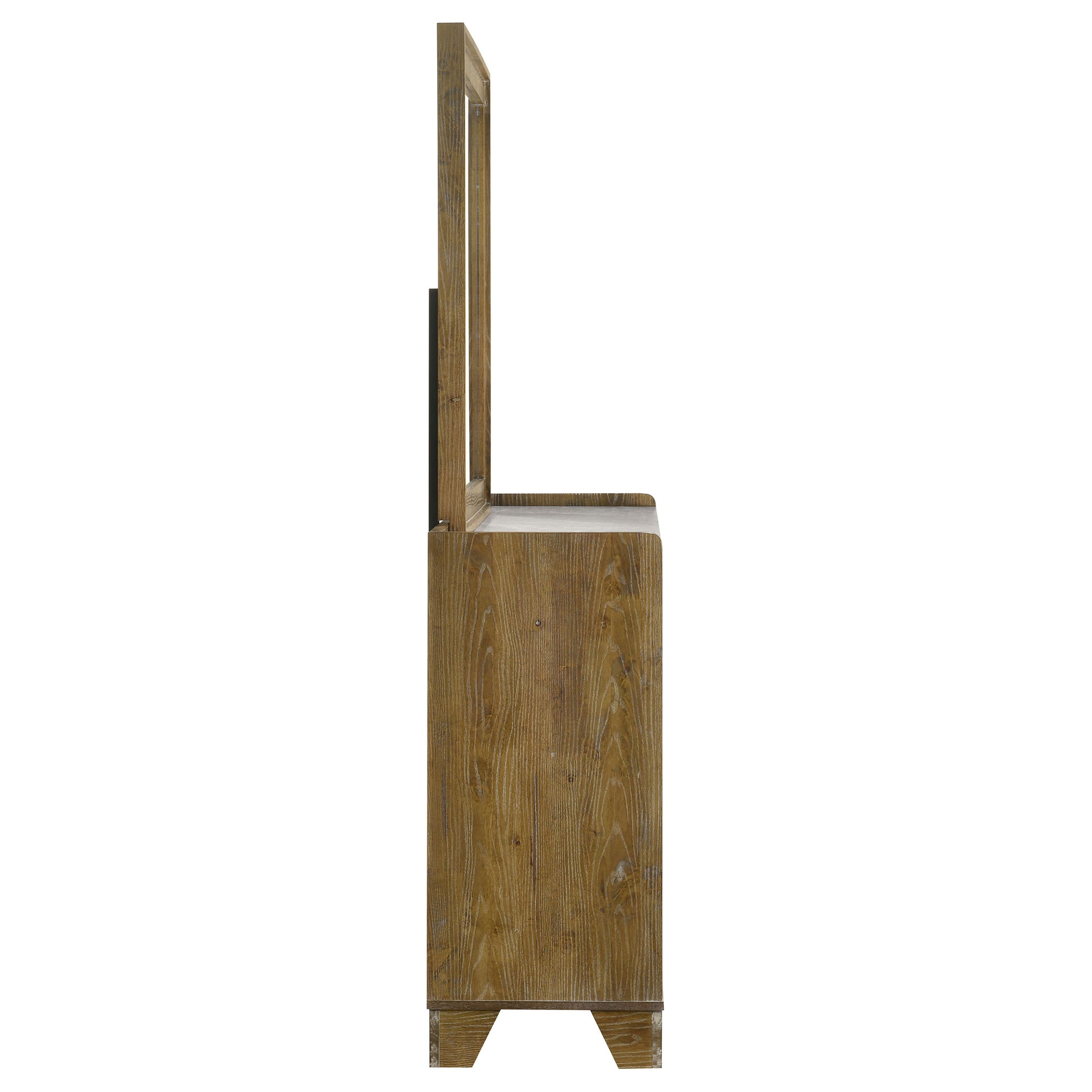 Henderson 6-drawer Bedroom Dresser with Mirror Medium Oak - Discount Furniture Connection