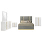 Ines 5-piece Eastern King Bedroom Set Grey and White High Gloss - Discount Furniture Connection