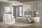 Ines 4-piece Eastern King Bedroom Set Grey and White High Gloss - Discount Furniture Connection