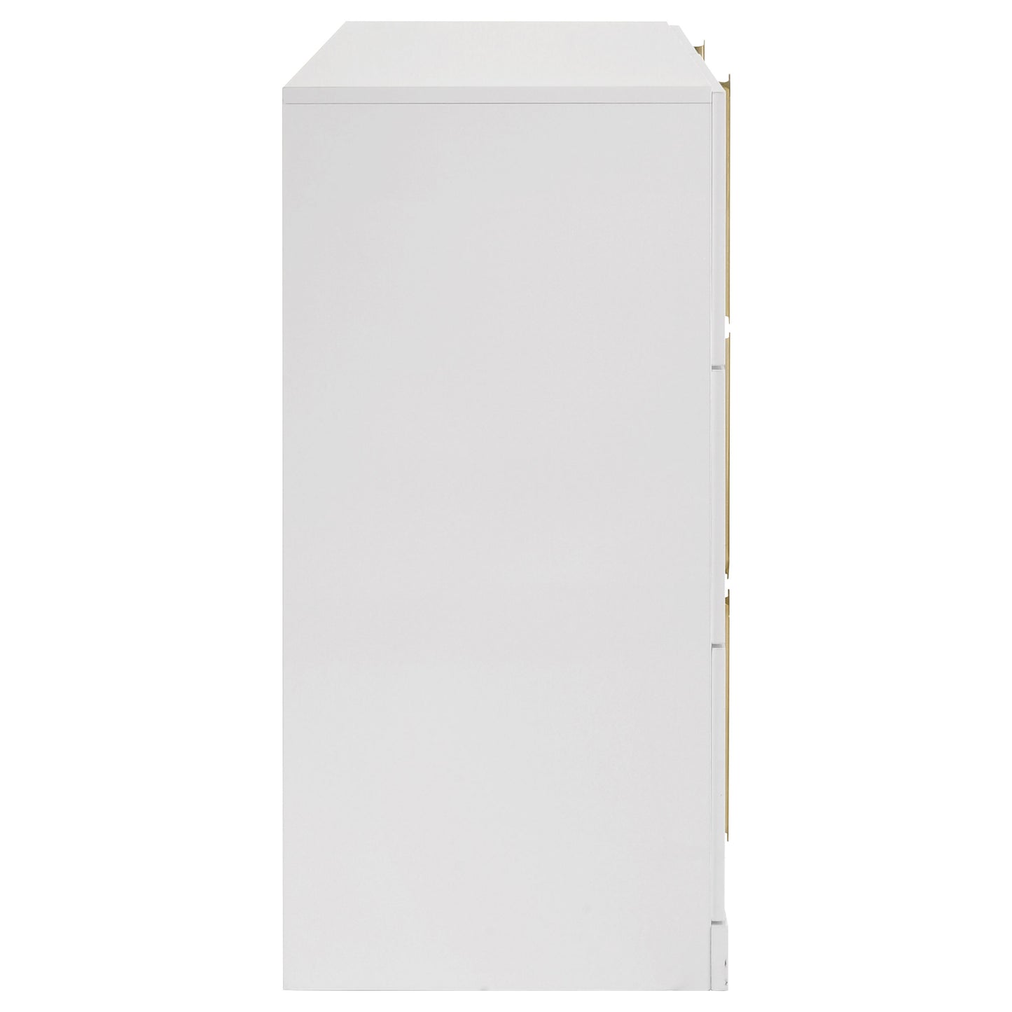 Ines 6-drawer Bedroom Dresser Cabinet White High Gloss - Discount Furniture Connection
