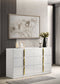 Ines 6-drawer Bedroom Dresser Cabinet White High Gloss - Discount Furniture Connection
