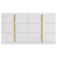 Ines 6-drawer Bedroom Dresser Cabinet White High Gloss - Discount Furniture Connection
