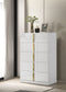Ines 5-drawer Bedroom Chest of Drawers White High Gloss - Discount Furniture Connection