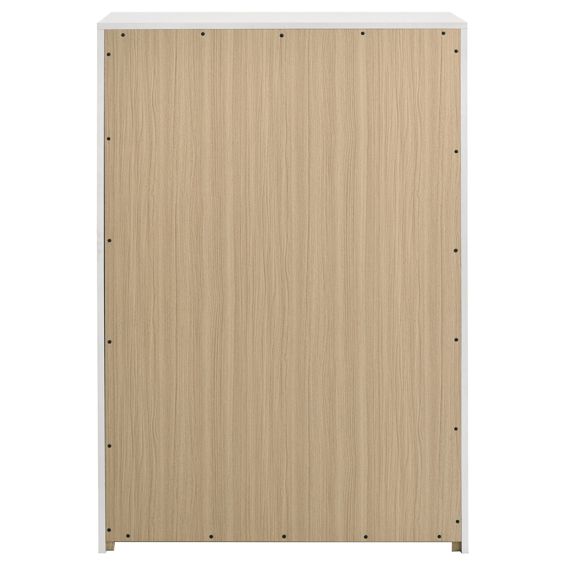 Ines 5-drawer Bedroom Chest of Drawers White High Gloss - Discount Furniture Connection