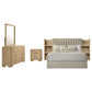 Arielle 4-piece Eastern King Bedroom Set Light Oak - Discount Furniture Connection