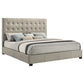 Medley Genuine Leather Eastern King Platform Bed Tan