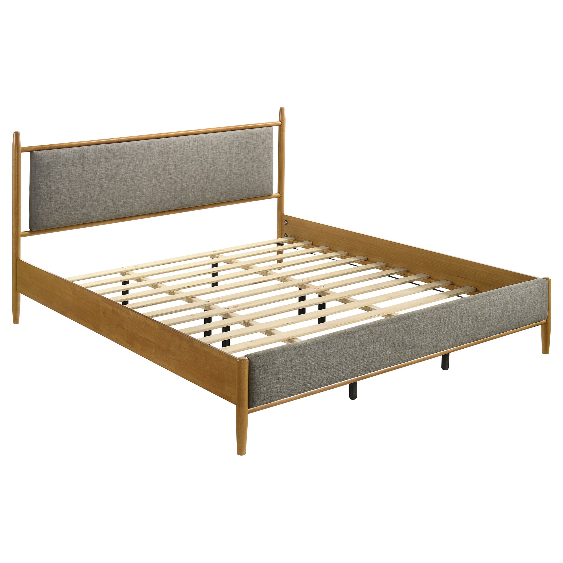 Mason 46-inch Eastern King Panel Platform Bed Light Brown - Discount Furniture Connection