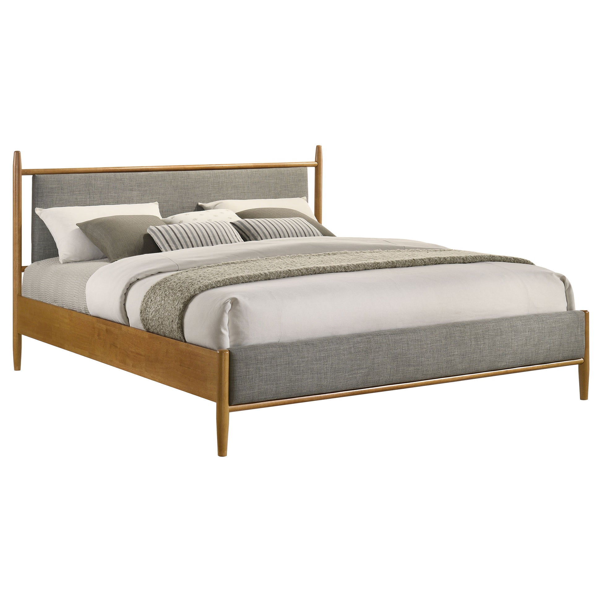 Mason 46-inch Eastern King Panel Platform Bed Light Brown - Discount Furniture Connection