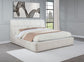 Nollet 48-inch Upholstered Queen Panel Platform Bed Cream