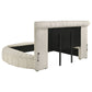 Sonya 4-piece Upholstered Eastern King Bedroom Set Ivory - Discount Furniture Connection