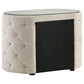Sonya 4-piece Upholstered Eastern King Bedroom Set Ivory - Discount Furniture Connection