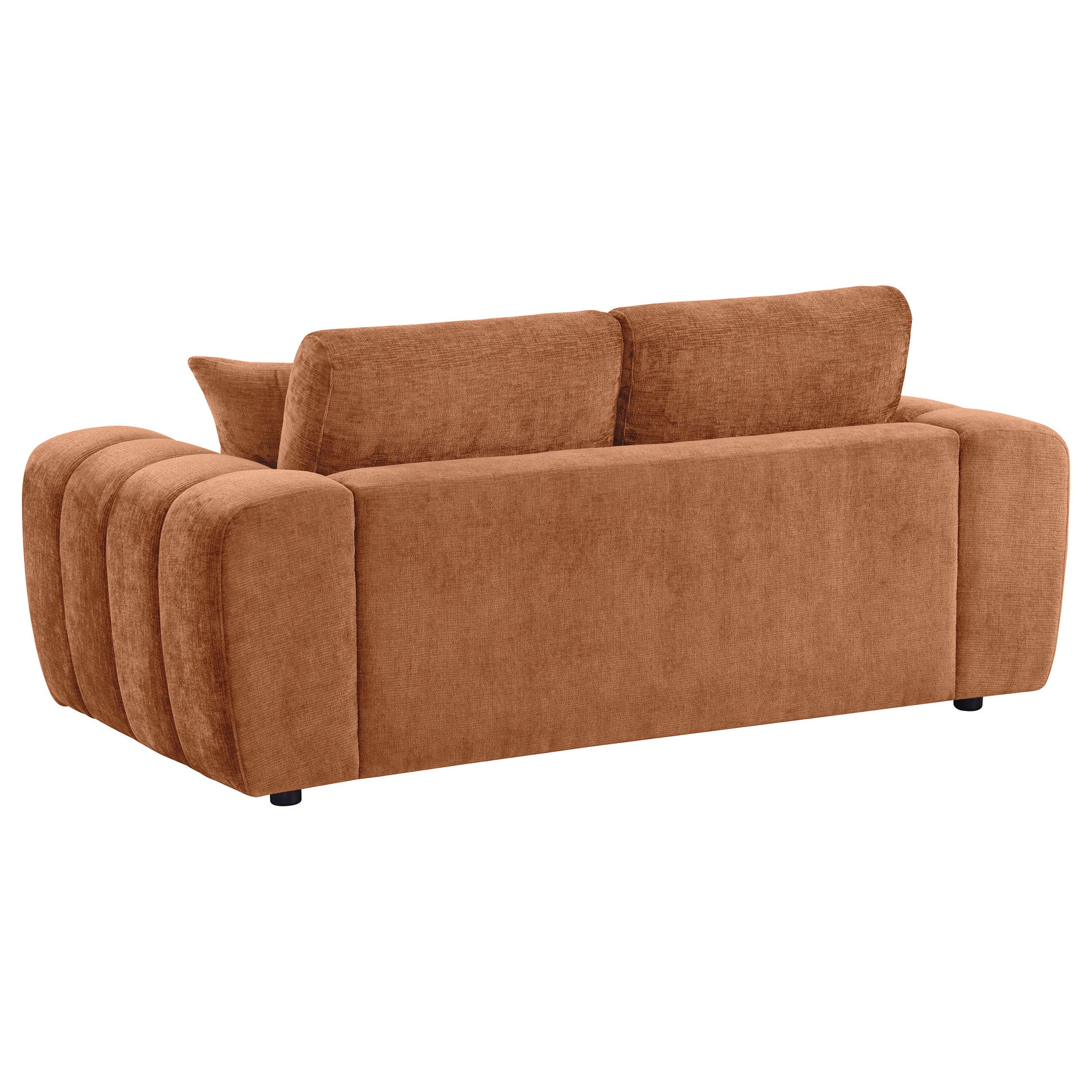 Burnett 2-piece Chenille Upholstered Sofa Set Burnt Orange - Discount Furniture Connection