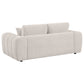 Burnett Chenille Upholstered Wide Arm Loveseat Ivory