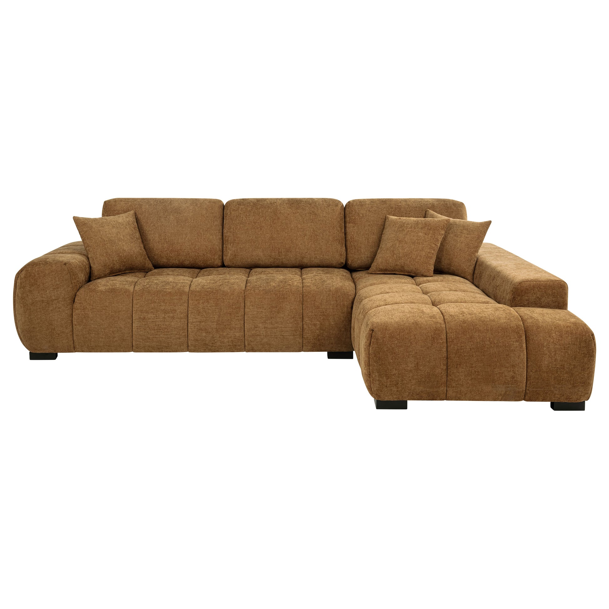 Octavia Upholstered Sectional Chaise Sofa Amber - Discount Furniture Connection