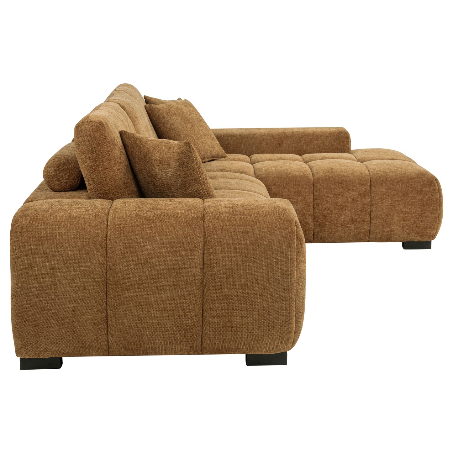 Octavia Upholstered Sectional Chaise Sofa Amber - Discount Furniture Connection
