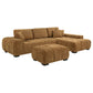 Octavia Upholstered Sectional Chaise Sofa Amber - Discount Furniture Connection
