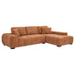 Octavia Upholstered Sectional Chaise Sofa Orange - Discount Furniture Connection