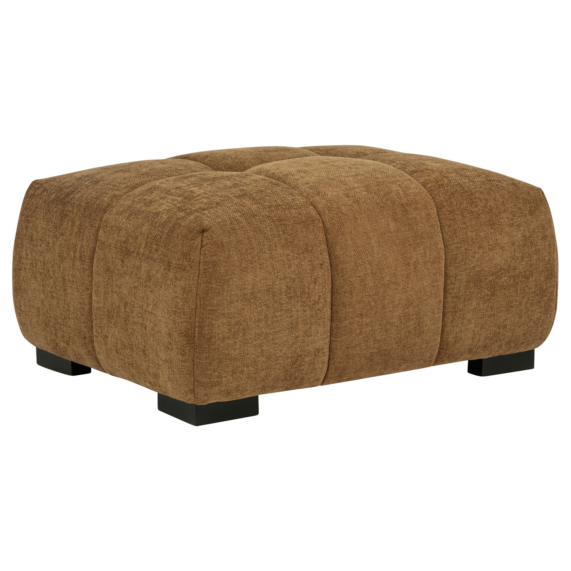 Octavia Upholstered Rectangular Ottoman Amber - Discount Furniture Connection